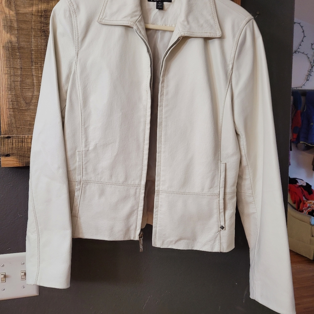 White Leather Jacket